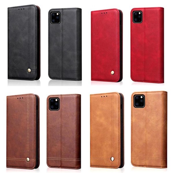 iPhone 11 Pro Max – Thoughtful Wallet Case (LEMAN) Röd