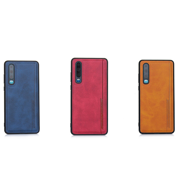 Stötdämpande Diaobaolee Skal i Pu-Läder - Huawei P30 Svart Svart