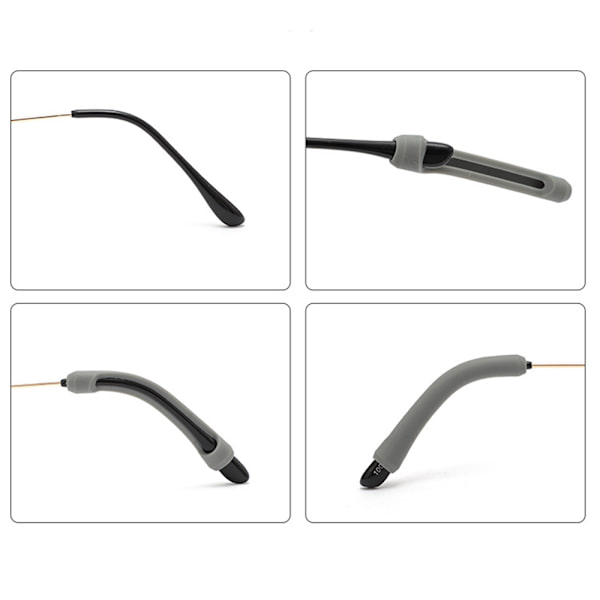 1-Par Smarta Anti-Slip Glasögonkrokar Transparent