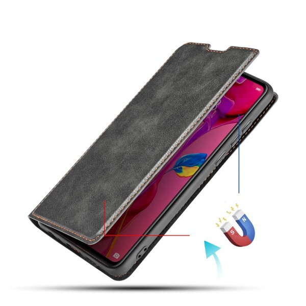Effektivt glatt retro lommebokdeksel - Huawei P30 Röd