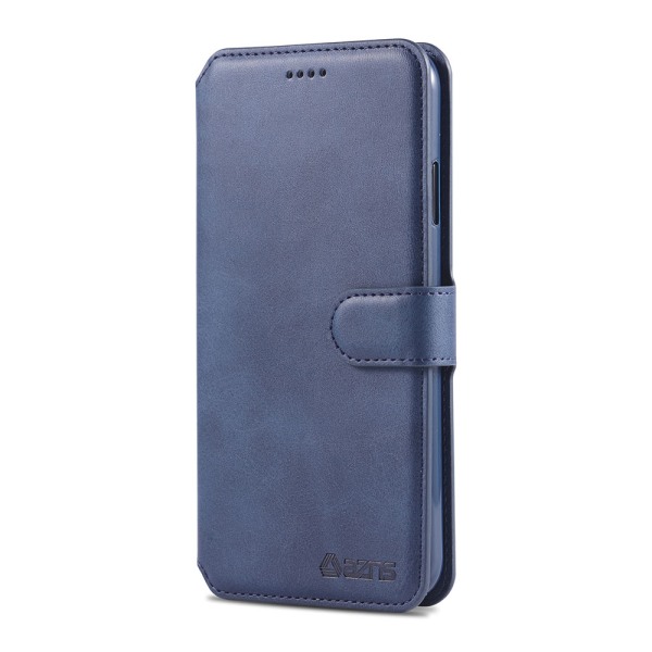 iPhone X/XS - Elegant Robust Plånboksfodral Blå