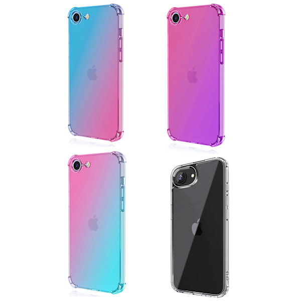 iPhone 16E - Greppvänligt Silikonskal i Trendiga Färger Clear