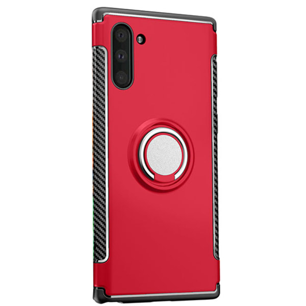 Samsung Galaxy Note10 - Eksklusivt Floveme-cover med ringholder Röd