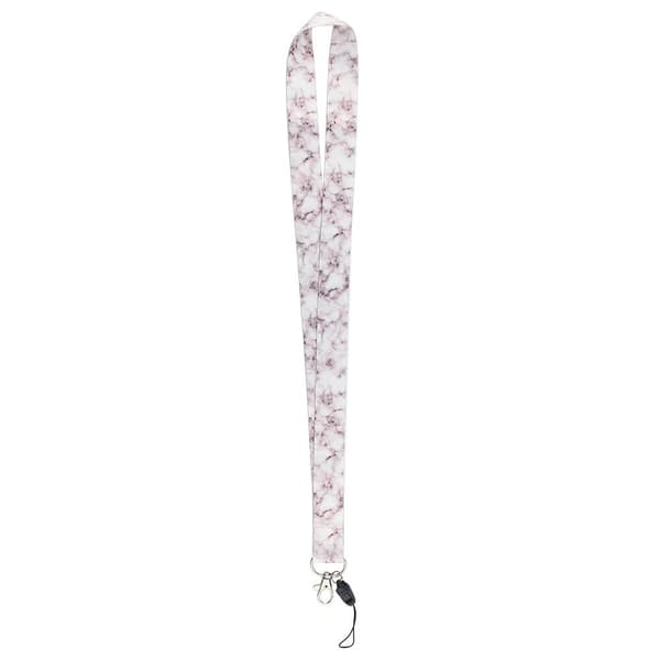 Praktiskt Stilrent Nyckelband Marmor Vit