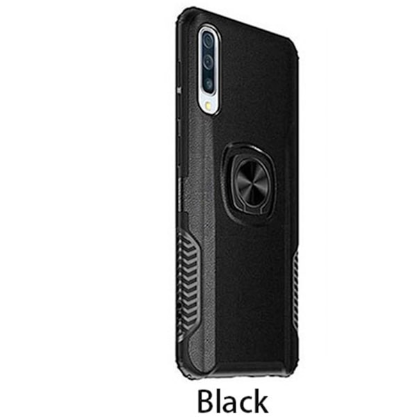 Stötdämpande Stilrent Skal med Ringhållare - Samsung Galaxy A70 Blå