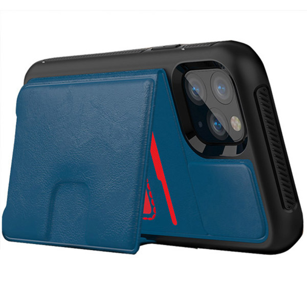 iPhone 11 Pro Max - Skal med Korthållare Blå