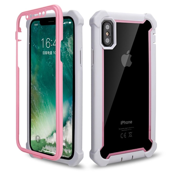Skyddande Effektfullt Fodral ARMY - iPhone XS Max ROSA/VIT