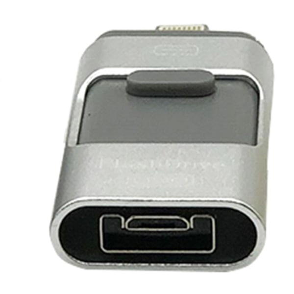 Lightning/Micro-USB-Minne (Spara ner från din telefon) 128Gb Svart