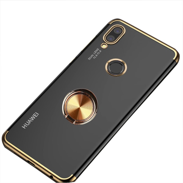 Stilfuldt cover med ringholder FLOVEME - Huawei P Smart 2019 Guld