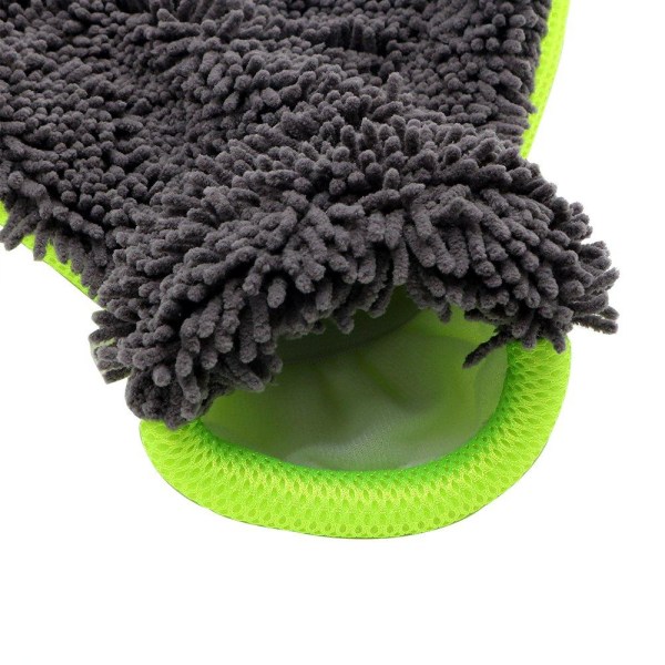 Praktisk mikrofiber rengøringshandske til køretøjer ONE SIZE Grön