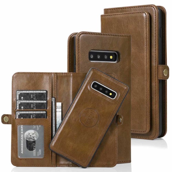 Smooth Double Wallet Case - Samsung Galaxy S10 Plus Röd