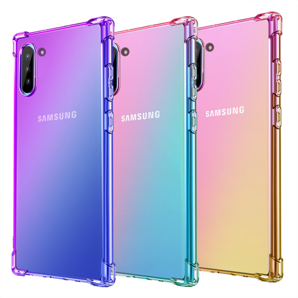 Beskyttende FLOVEME Silikone Cover - Samsung Galaxy Note10 Svart/Guld