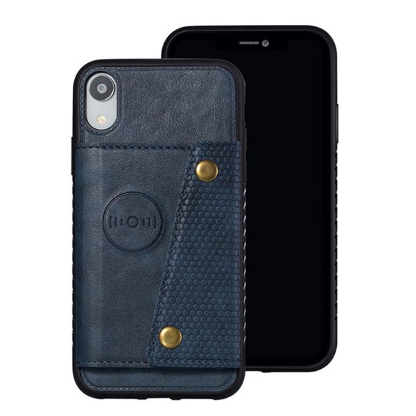 Smidigt Retro Skal med Korthållare - iPhone XR Röd