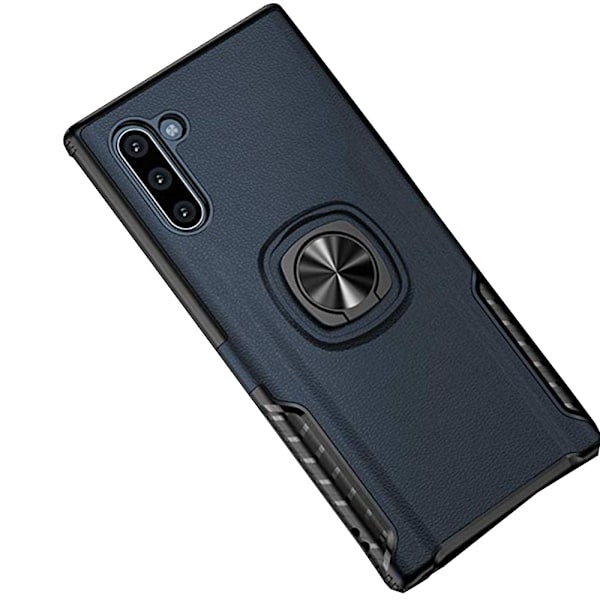 Smidigt Skal med Ringhållare Leman - Samsung Galaxy Note10 Svart