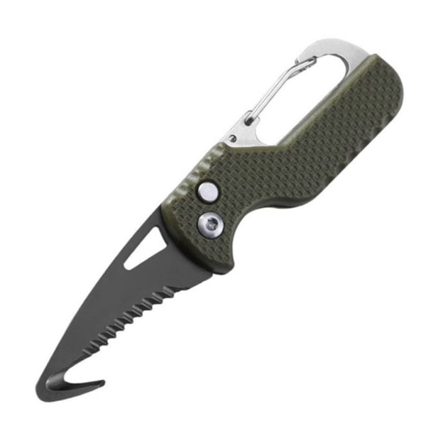 Smidig Slittålig Multifunktionell Utfällbar Fickkniv Militärgrön/Silver