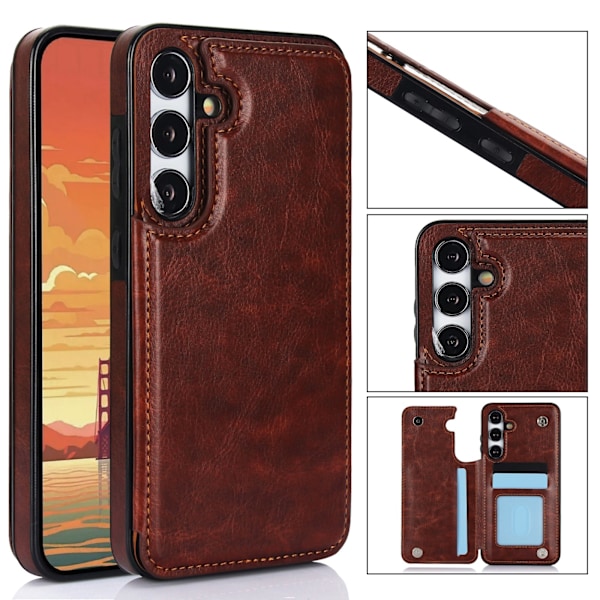 Samsung Galaxy S24 FE Fodral - Stilrent Skal med Plånbok och Kortfack Svart