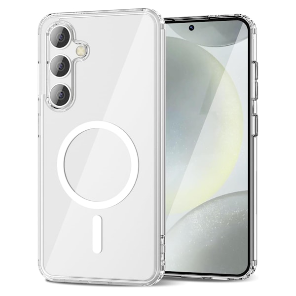 Smsung Galaxy S25 - Magnetiskt Praktiskt med stötskydd Transparent