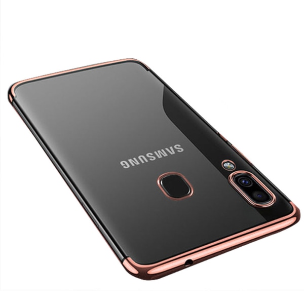 Samsung Galaxy A40 - Elegant Skyddande Silikonskal (FLOVEME) Silver