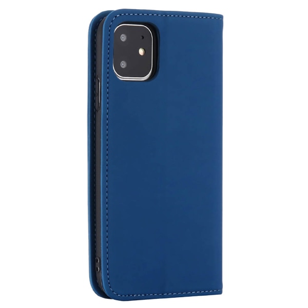 Glatt lommebokdeksel (FLOVEME) - iPhone 11 Pro Max Mörkblå