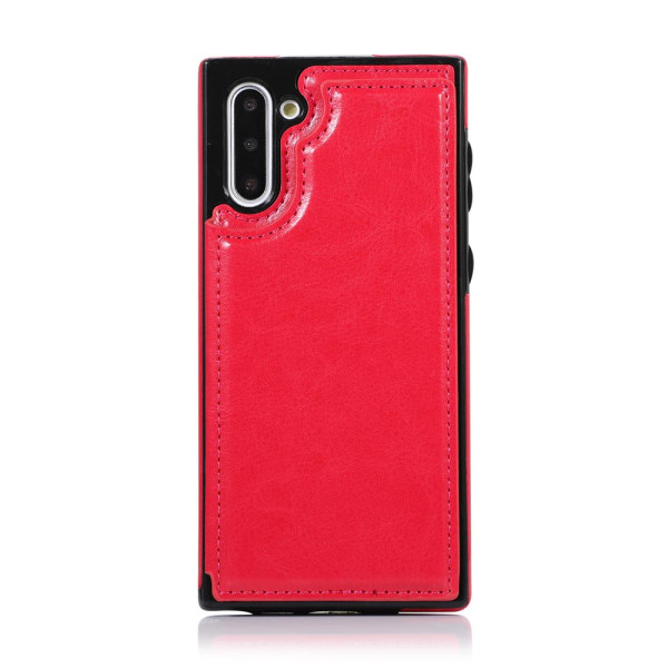Elegant Nkobee etui med kortholder - Samsung Galaxy Note10 Röd