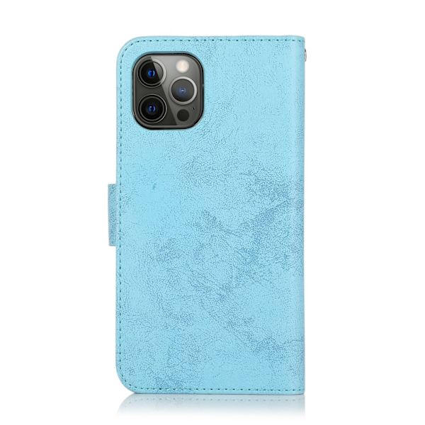 iPhone 15 Pro - Plånboksfodral i PU-läder med 3-kortfack Ljusblå