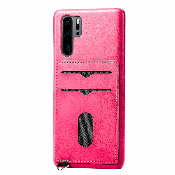 Smidigt Skal med Korthållare (LEMAN) - Huawei P30 Pro Blågrön