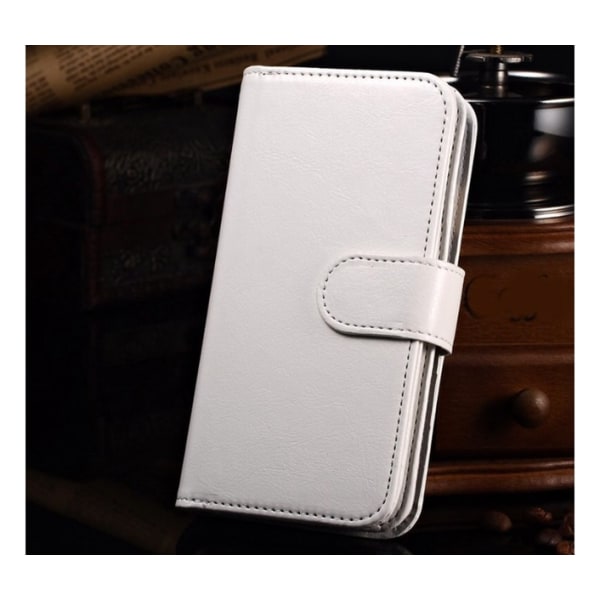 iPhone 6/6S Plus - Stilig lommebokdeksel i skinn fra LEMAN Vit