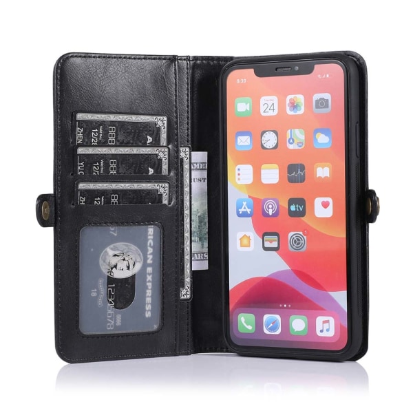 iPhone 11 - Sileä Smart Wallet -kotelo Mörkblå
