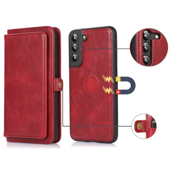 Smooth Wallet Case - Samsung Galaxy S22 Röd
