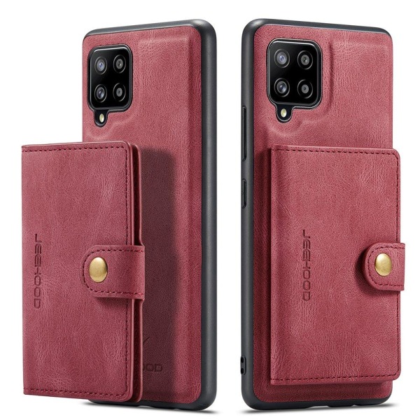Praktisk cover med kortrum - Samsung Galaxy A42 Röd