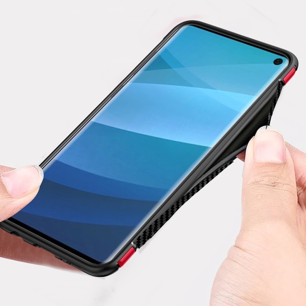 Samsung Galaxy S10e - Elegant cover med ringholder (FLOVEME) Blå