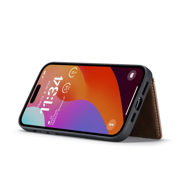 iPhone 15 pro - Praktiskt och Snyggt Plånboksskal Black