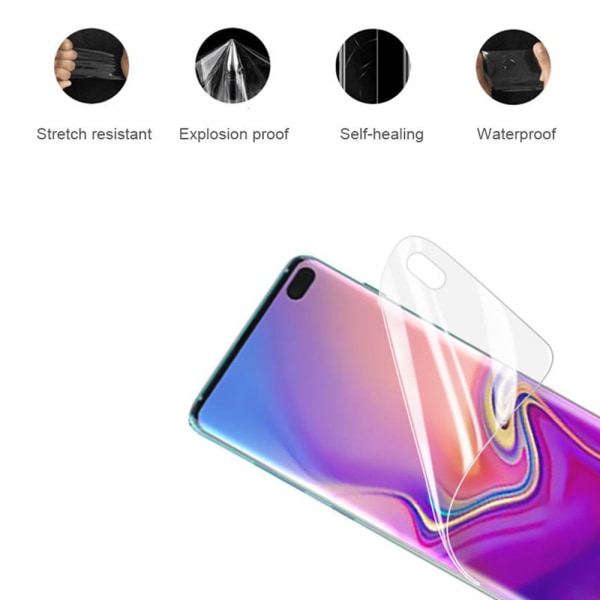 Mjukt Fram- & Baksida Skärmskydd PET Galaxy S10 Plus Transparent