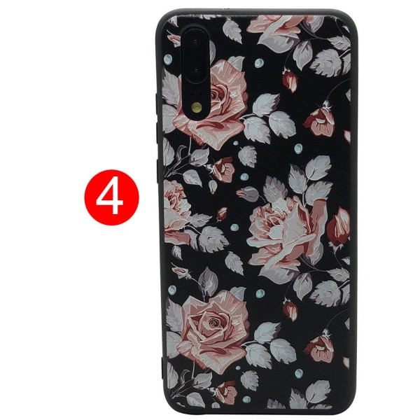 LEMAN cover med blomstermotiv til Huawei P20 Pro 3