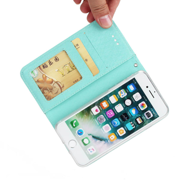 iPhone 7 FLOVEME - Stilfuldt Wallet etui Guld