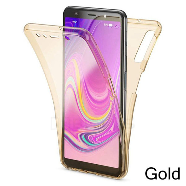 Praktiskt Smart Dubbelsidigt Silikonskal - Samsung Galaxy A10 Transparent/Genomskinlig