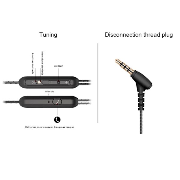 LANGSDOM Dubbla Högtalare In-ear Genomskinlig