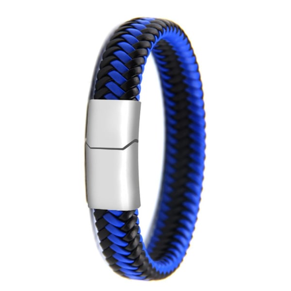 Stilrent Flätat Slittåligt Unisex Armband Vit-Röd