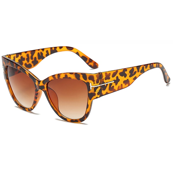 Eleganta Hög Kvalitet Polariserade Solglasögon Svart/Leopard