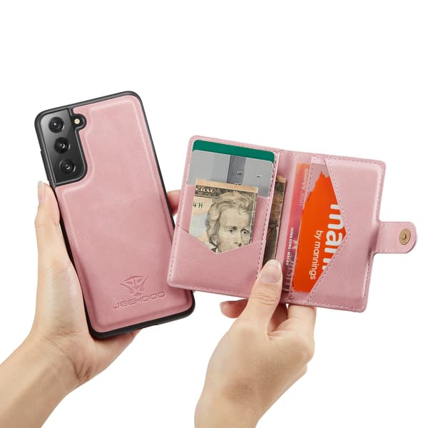 Etui med kortholder - Samsung Galaxy S21 FE Röd