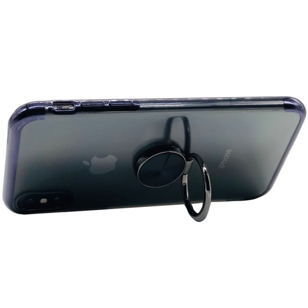 iPhone XS MAX - Stilig Floveme-deksel med ringholder Blå