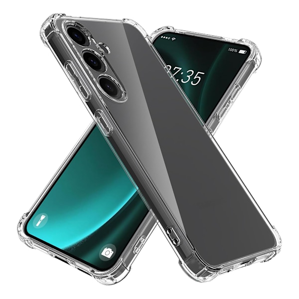 Samsung Galaxy S25 Plus - Slimmat Silikonskal för Optimalt Skydd Genomskinlig