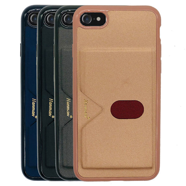iPhone 8 - Skal med Kortfack Blå