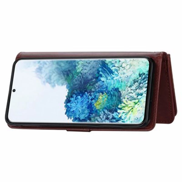 Glat Floveme 9-Card Wallet Cover - Samsung Galaxy S20 Plus Brun