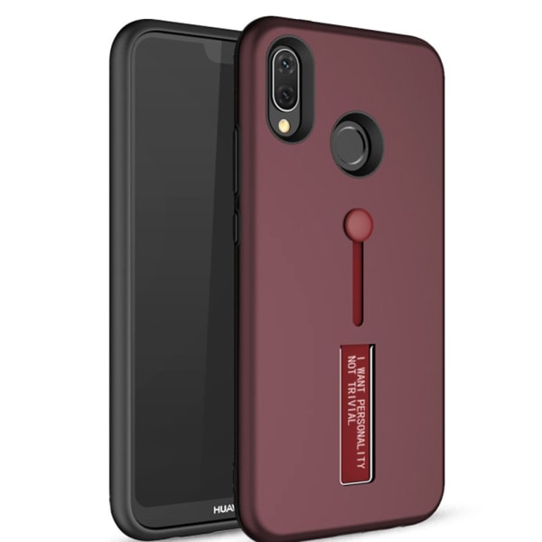 Huawei P20 Lite - Stilrent Stötdämpande Skal Silikonring Röd