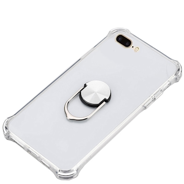 iPhone 8 Plus - Effektfullt Tunt Skal med Ringhållare Blå