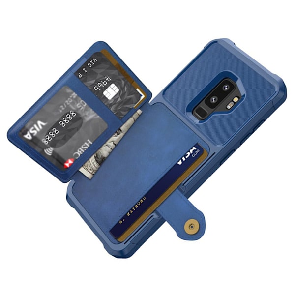 Genomtänkt Skyddsskal med Kortfack - Samsung Galaxy S9+ Brun