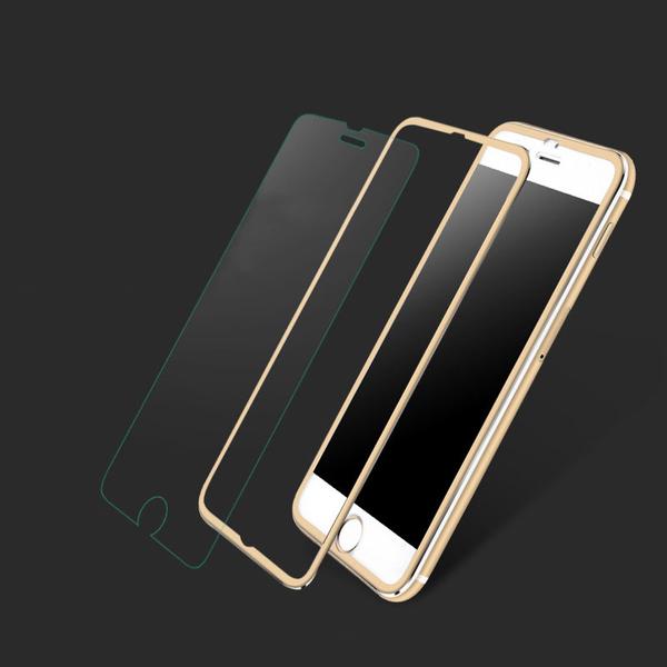 iPhone 6/6S HuTech (2-PACK) näytönsuoja-FULL COVER 3D RAM-muistilla Guld