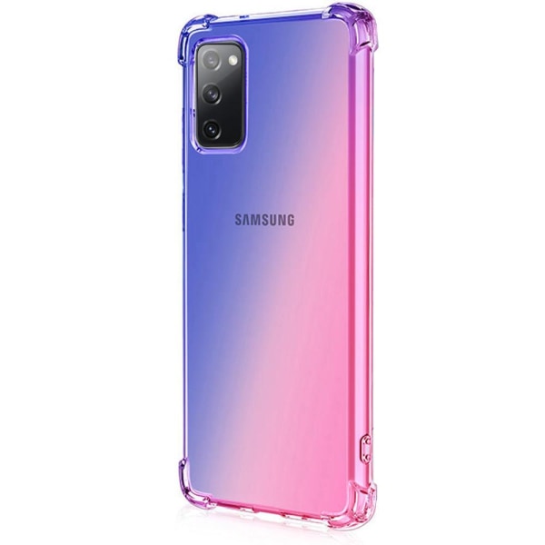 Ainutlaatuinen iskuja vaimentava suojus - Samsung Galaxy A02S Blå/Rosa