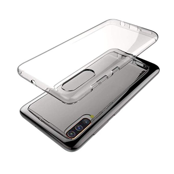 Samsung Galaxy A70 - Iskunkestävä joustava silikonikuori Transparent/Genomskinlig